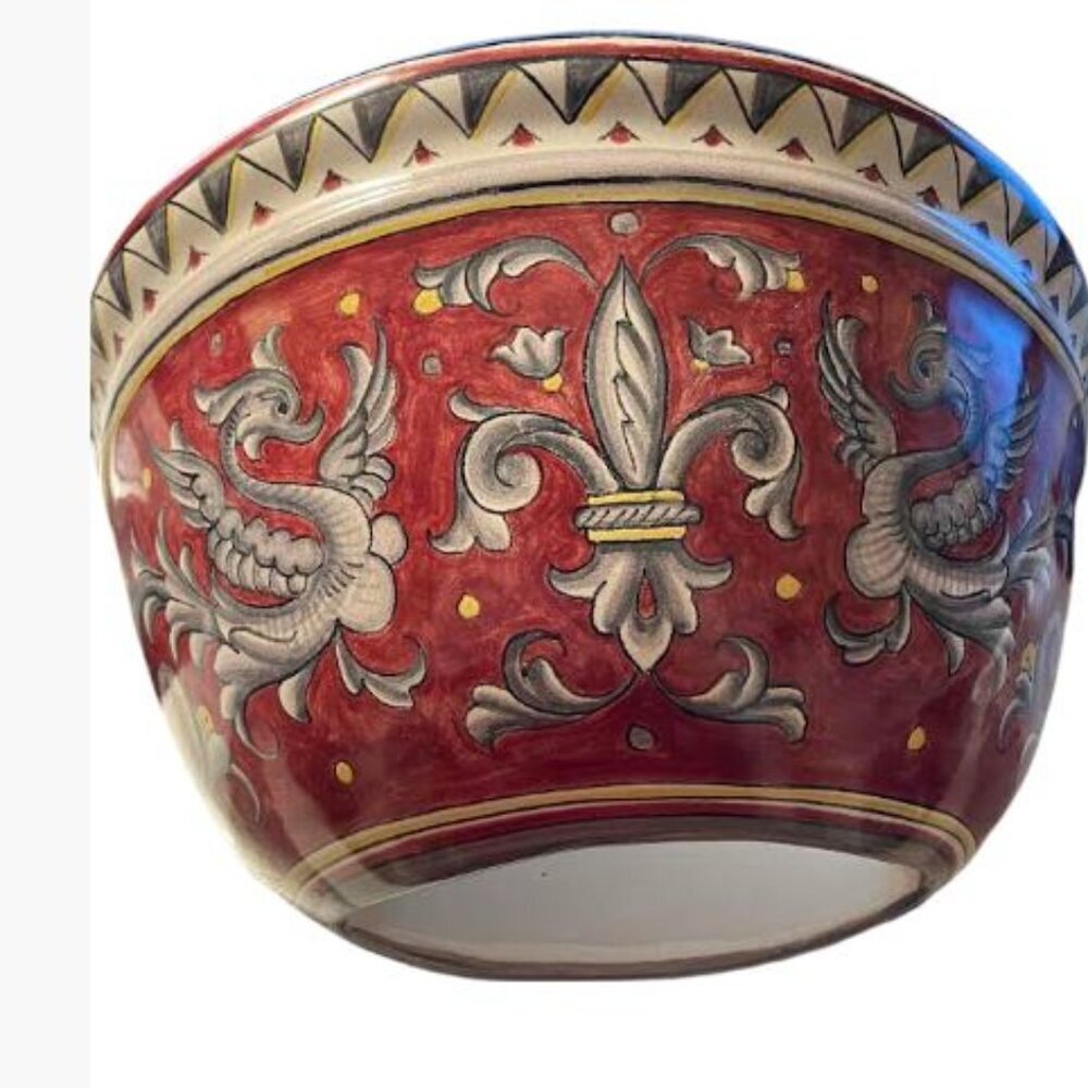 Maioliche Nulli Deruta Italy Majolica Wall Planter EUC
